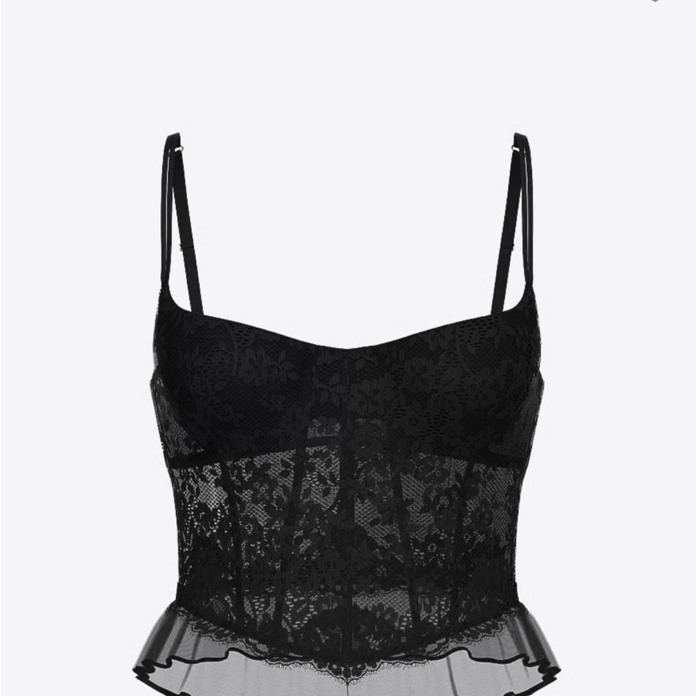 Victorias Secret Dream Angels Dare To Dream Lace Ruffle Bra Top View 3